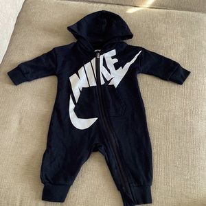 Nike Black and White Baby Hoodie One-Piece